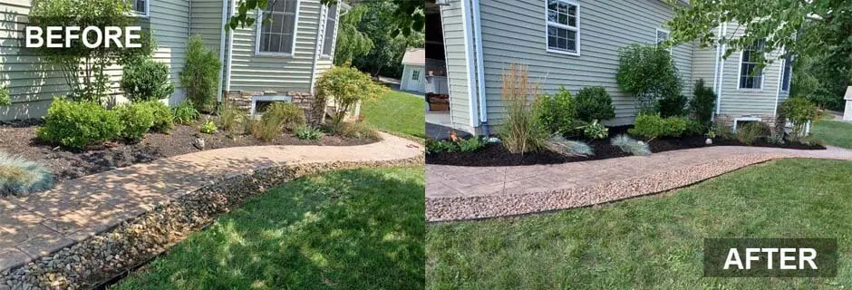 Before and after photo 3 of a yard by Hilltop Lawn Care LLC