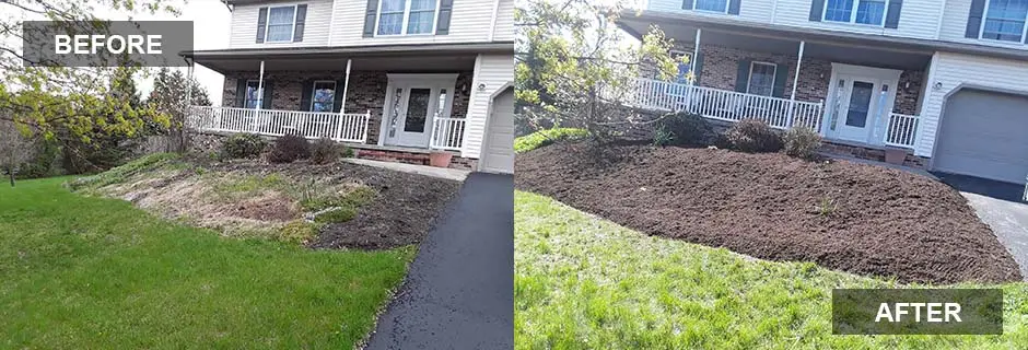 Before and after photo 4 of a yard by Hilltop Lawn Care LLC