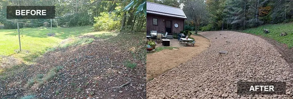 Before and after photo 5 of a yard by Hilltop Lawn Care LLC